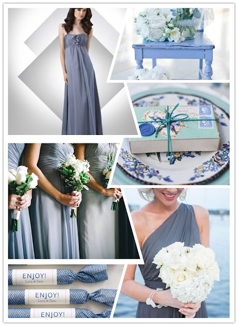 blue and grey winter wedding palette