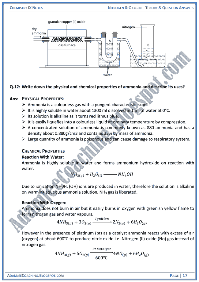 nitrogen-and-oxygen-theory-notes-and-question-answers-chemistry-ix