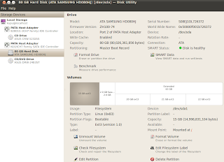 80 gigabyte harddisk information on Disk Utility