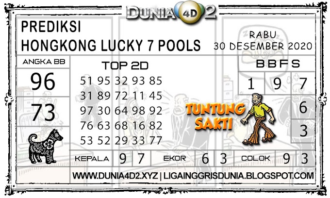 Prediksi Togel HONGKONG LUCKY7 DUNIA4D2 30 DESEMBER 2020