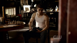 Paul Wesley and Ian Somerhalder Shirtless on Vampire Diaries s1e04