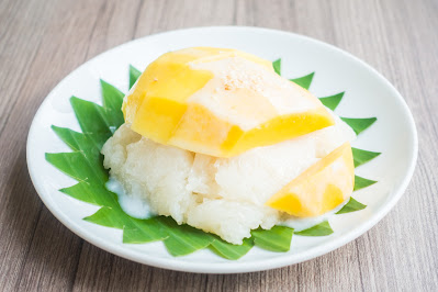 mango sticky rice, mango sticky rice recipe, sticky rice, thai desserts, street foods,  sweets, foods recipes, glutinous rice, gluten free