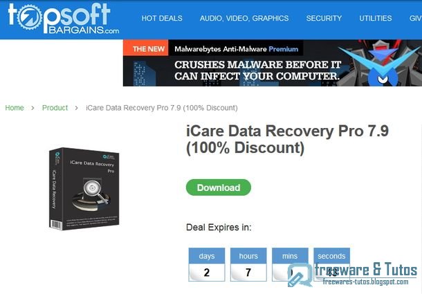 Offre promotionnelle : iCare Data Recovery 7.9 gratuit !