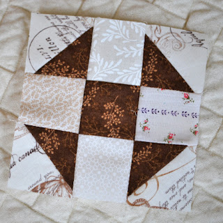 Churn Dash quilt block: QuiltBee