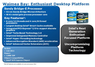 Informasi Tentang Processor Sandy Bridge-E Socket LGA2011 dari IDF 2011