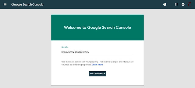 Kelas Informatika - Add Property Google Search Console