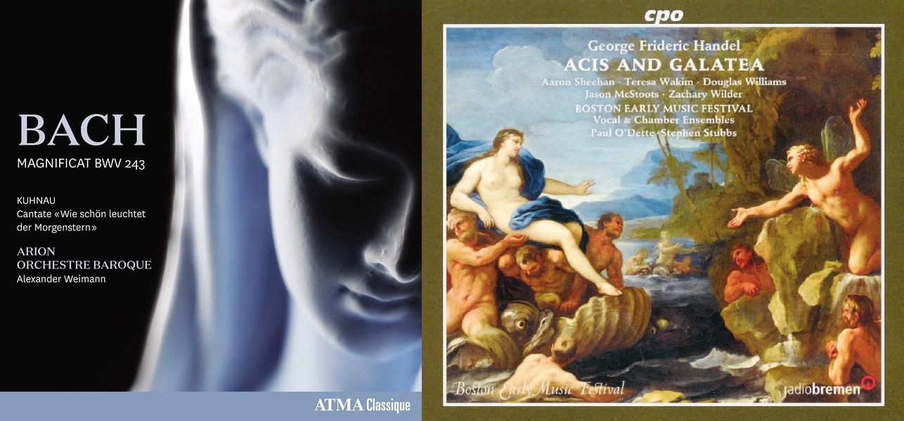 Zachary Wilder on disc: Johann Sebastian Bach's MAGNIFICAT (ATMA Classique ACD22727) and Georg Friedrich Händel's ACIS AND GALATEA (cpo 777 877-2)