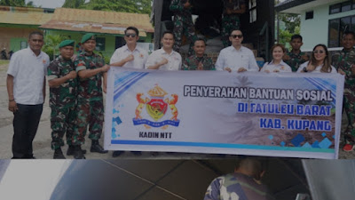 KADIN NTT, Korem 161/WS dan Denbekang IX-44-01 Kupang Bantu Korban Bencana Alam Fatuleu Barat