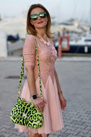 cichic ballerina dress, HYPE GLASS,  pink dress, Miss Sicily green bag, Fashion and Cookies, fashion blogger