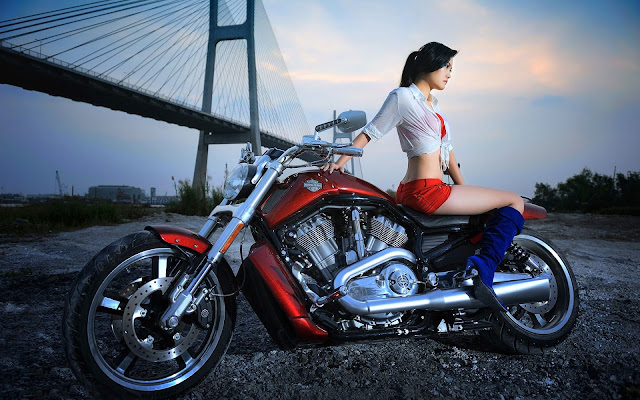 Sexy Girls And Bikes Wallpapers HD