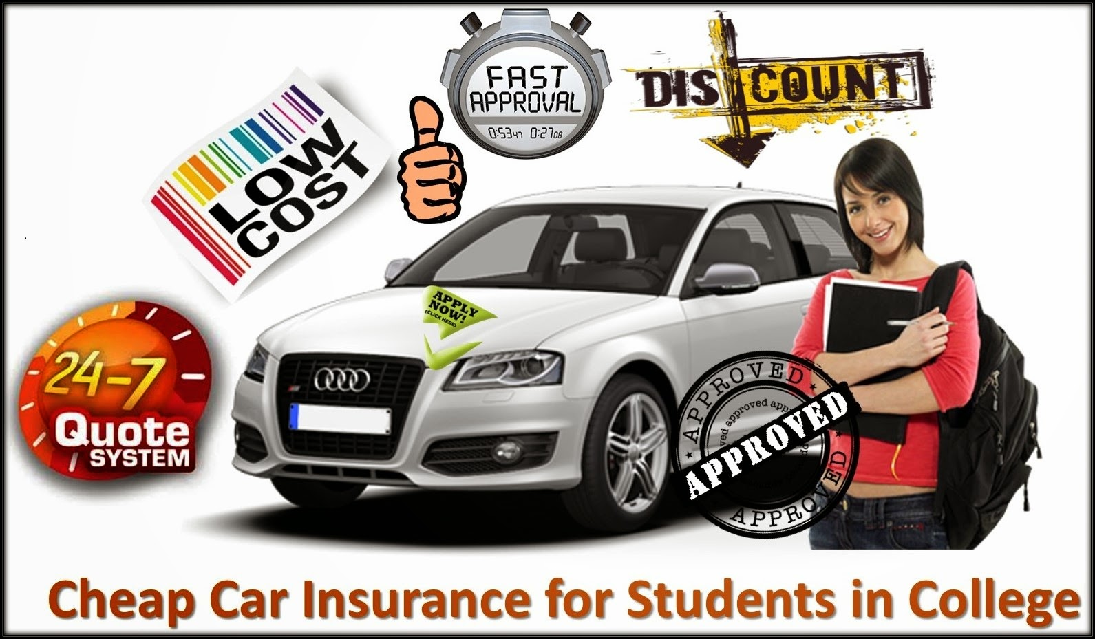 Apply for Cheap Car insurance for Syudents in College.