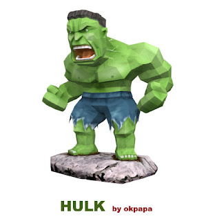 The incredible hulk papercraft model