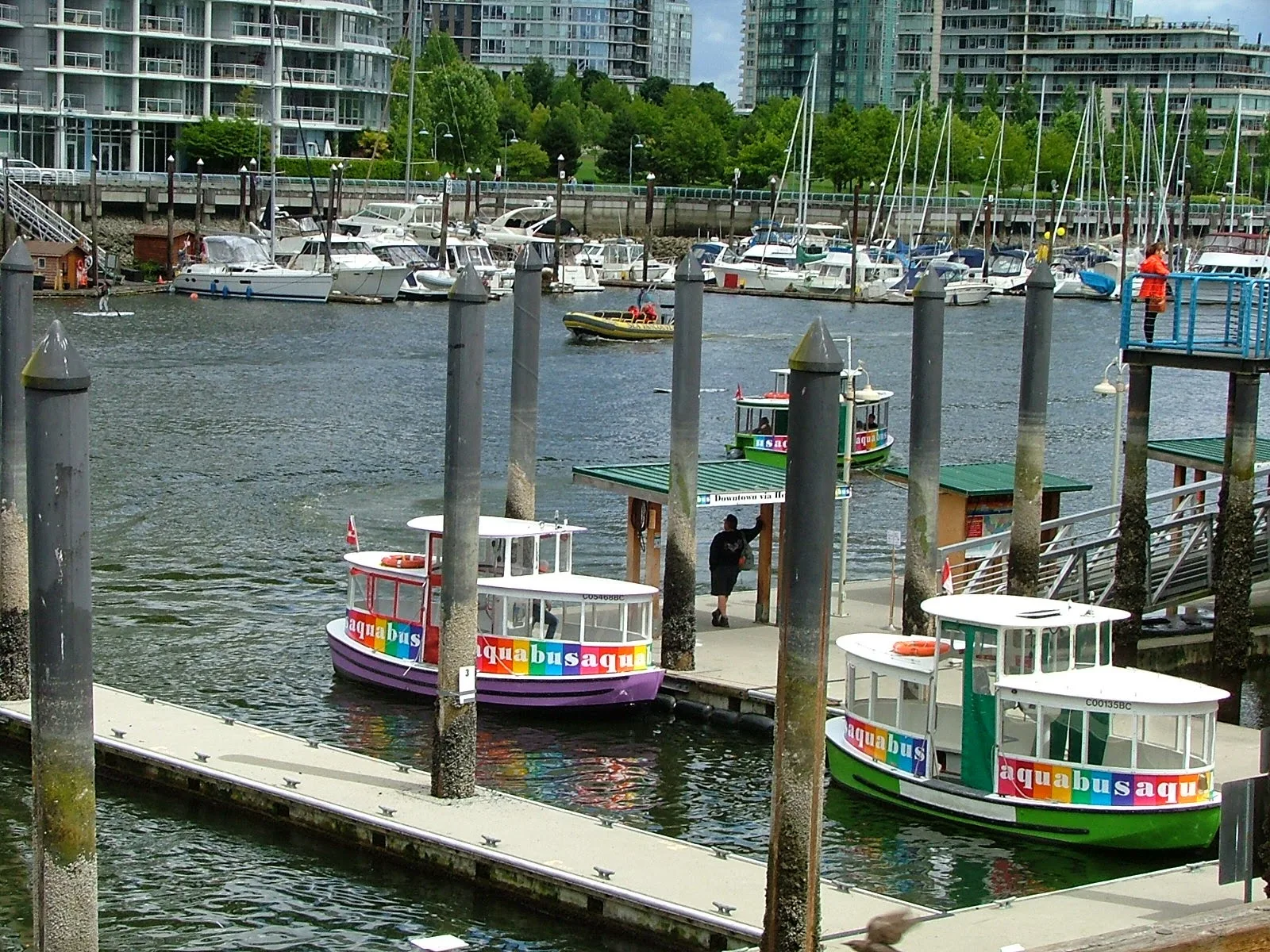 Granville Island market place  False Creek in Vancouver