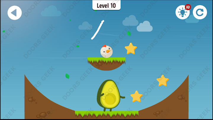 Where's My Avocado? Level 10 Solution, Cheats, Walkthrough, 3 Stars for Android, iPhone, iPad and iPod