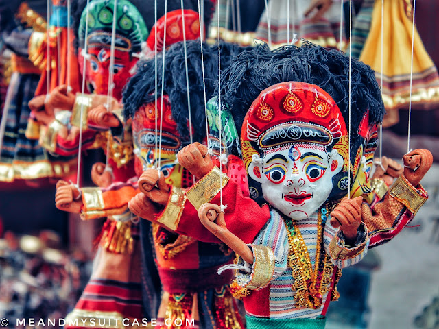 Colourful puppets in Bhaktapur