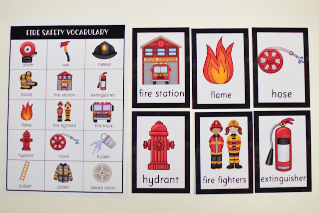 Fire Safety Themed Preschool Math and Literacy Pack