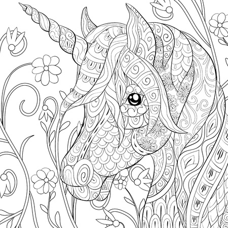 unicorn coloring pages for adults