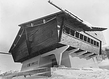 Mollino's Lago Nero Sled Station, which he called a "flying chalet"