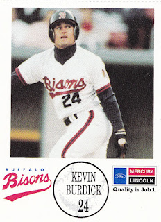 Kevin Burdick 1990 Buffalo Bisons card