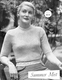 The Vintage Pattern Files: Free 1940s Knitting Pattern - Summer Mist Jumper