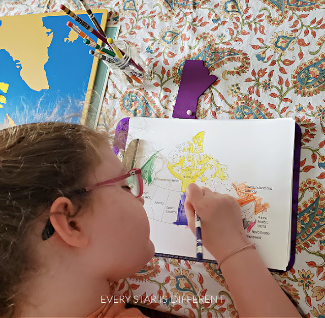 Montessori Canada Map Coloring Activity