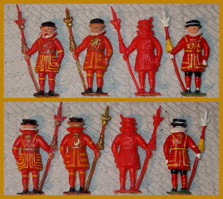 Beefeater Novelty Figurines; Britains New Metal; Charbens 50mm Troops; Charbens 54mm Troops; Charbens Highlanders; Charbens Toy Soldiers; Costume Doll Figures; Novelty Figurine; Novelty Toy; Pop-up Toys; Resin Statuette; Small Scale World; smallscaleworld.blogspot.com; Tower of London; Toy Doll; White Tower Guards; Yeoman Warders; Yeomen Of The Guard;