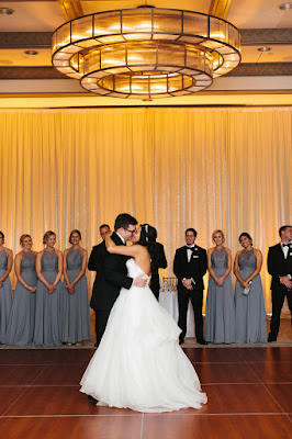 bride and groom first dance