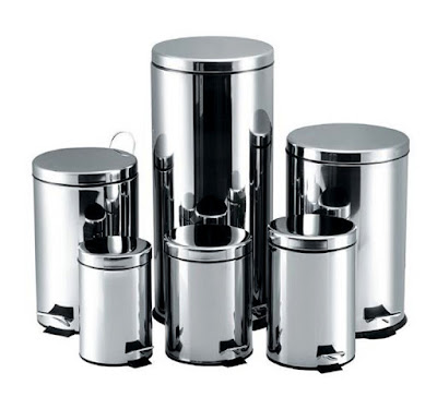 Thùng rác inox đạp chân hình tròn