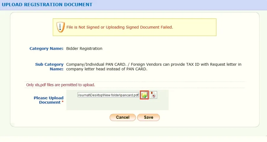 upload the document upload the document