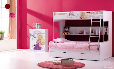 Kamar Tidur Anak Perempuan Tema Barbie