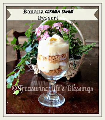 banana caramel cream dessert, dessert, recipe, banana