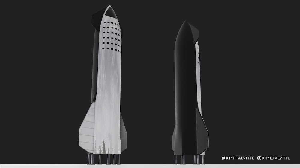 SpaceX's new Starship design by Kimi Talvitie