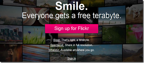 Flickr Sign Up Page