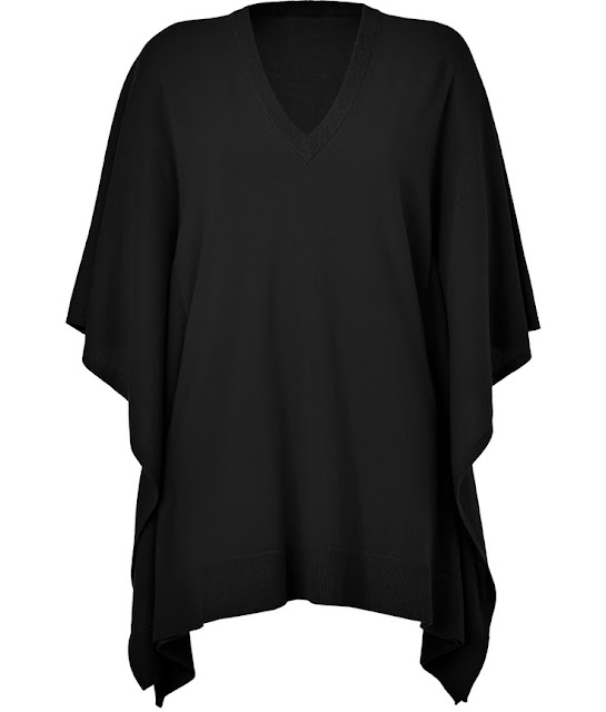 Michael kors black cashmere cape fashion