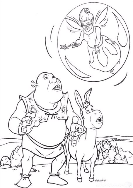 top shrek coloring pages