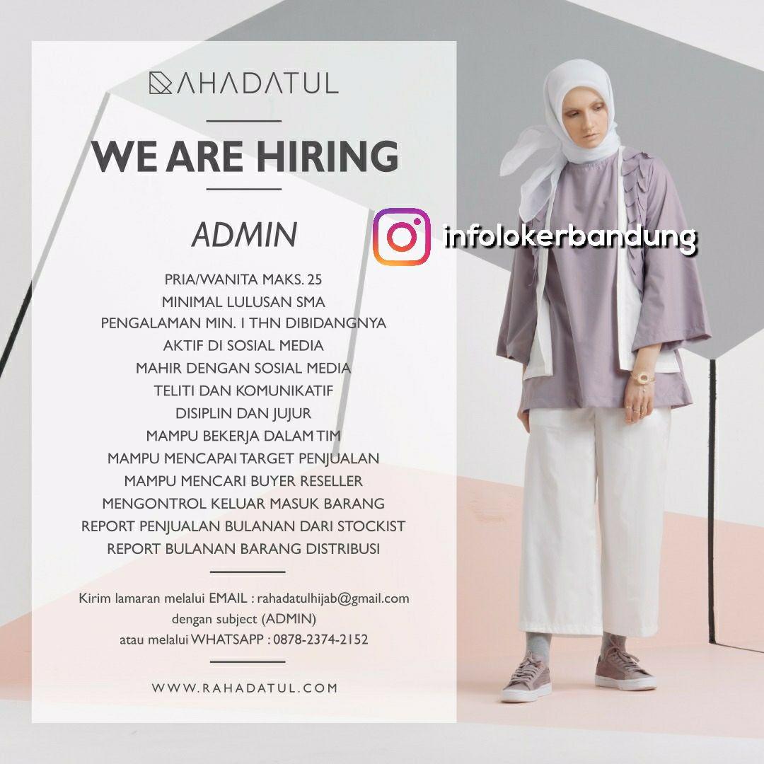 Lowongan Kerja Rahadatul Hijab Fashion Bandung September 2017