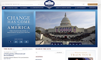 Screenshot of new www.whitehouse.gov