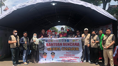 Tim Serta Bantuan Dari OKU Timur Tiba, Pemkab Cianjur Ucapkan Terimakasih