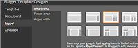 Blogger designer control panel layout menu