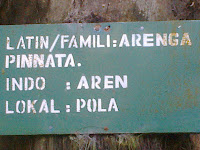 Keterangan pada papan nama di setiap pohon dalam kompleks TAL