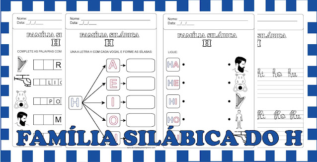 família silábica do h para imprimir