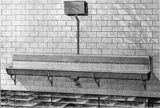 a 1912 urinal trough for men illustrated