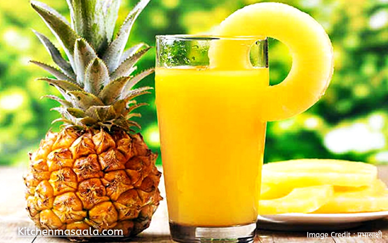 पाइनएप्पल जूस रेसिपी || Pineapple juice Recipe in Hindi,pineapple juice image, पाइनएप्पल जूस फोटो