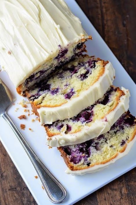 Best recipes in world: Blueberry Lime Cream Cheese Pound Cake