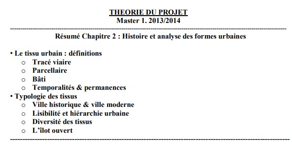 Résumé Du Cours De Théorie Du Projet Master 1 2013 2014