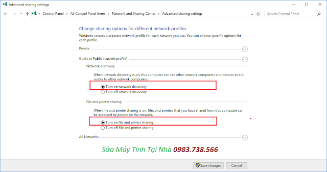 Chia sẻ máy in trong win 10 - H06