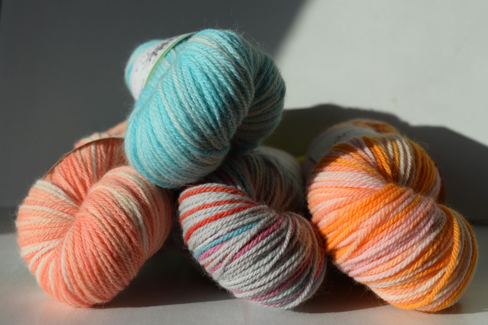 Fingering weight, hand dyed yarn from Color Energy Designs