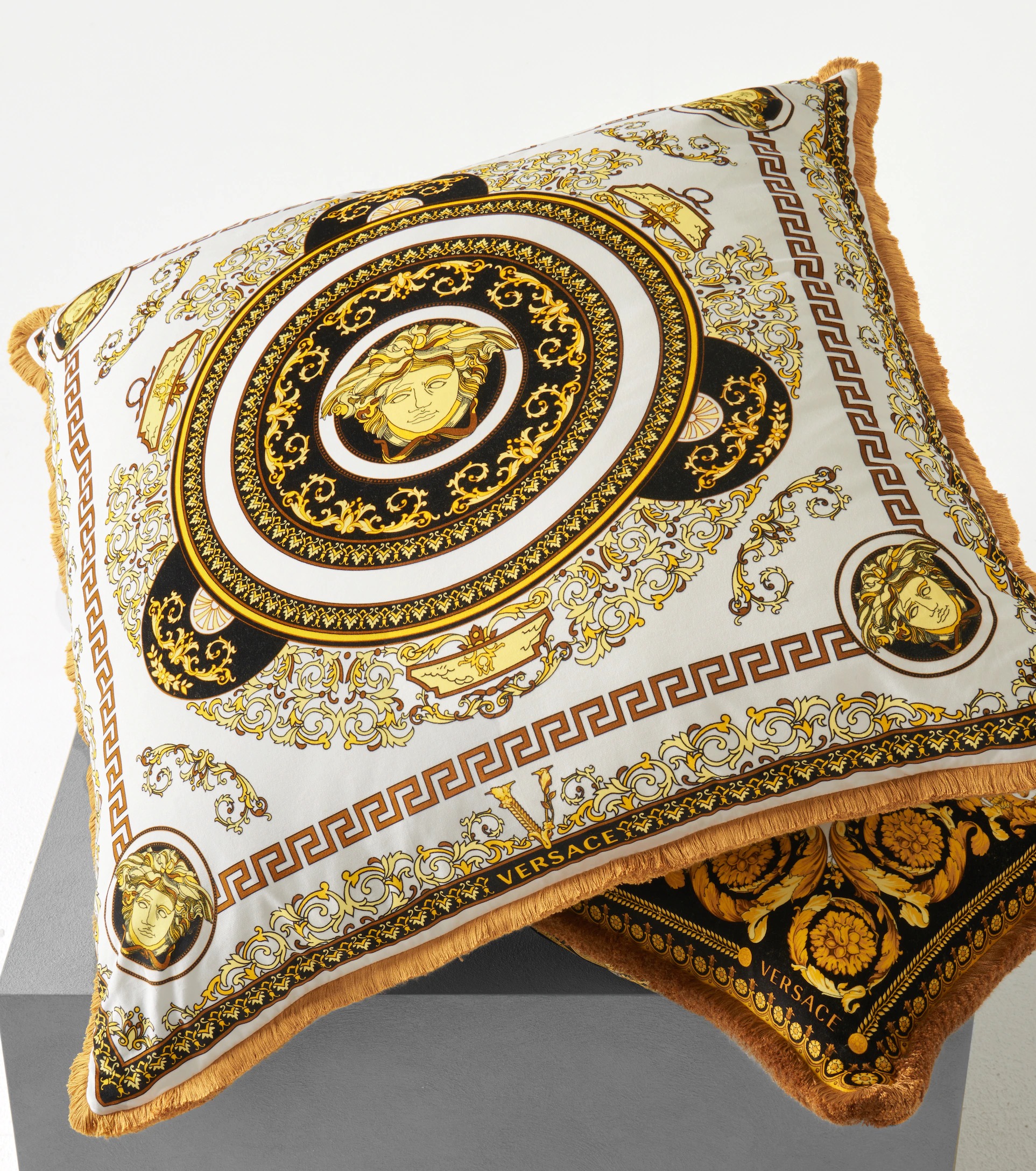 VERSACE Medusa cotton cushion