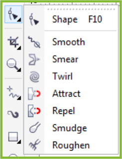 Shape Edit Flyout CorelDRAW X7