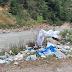Locals protest after garbage piled up at the crematorium